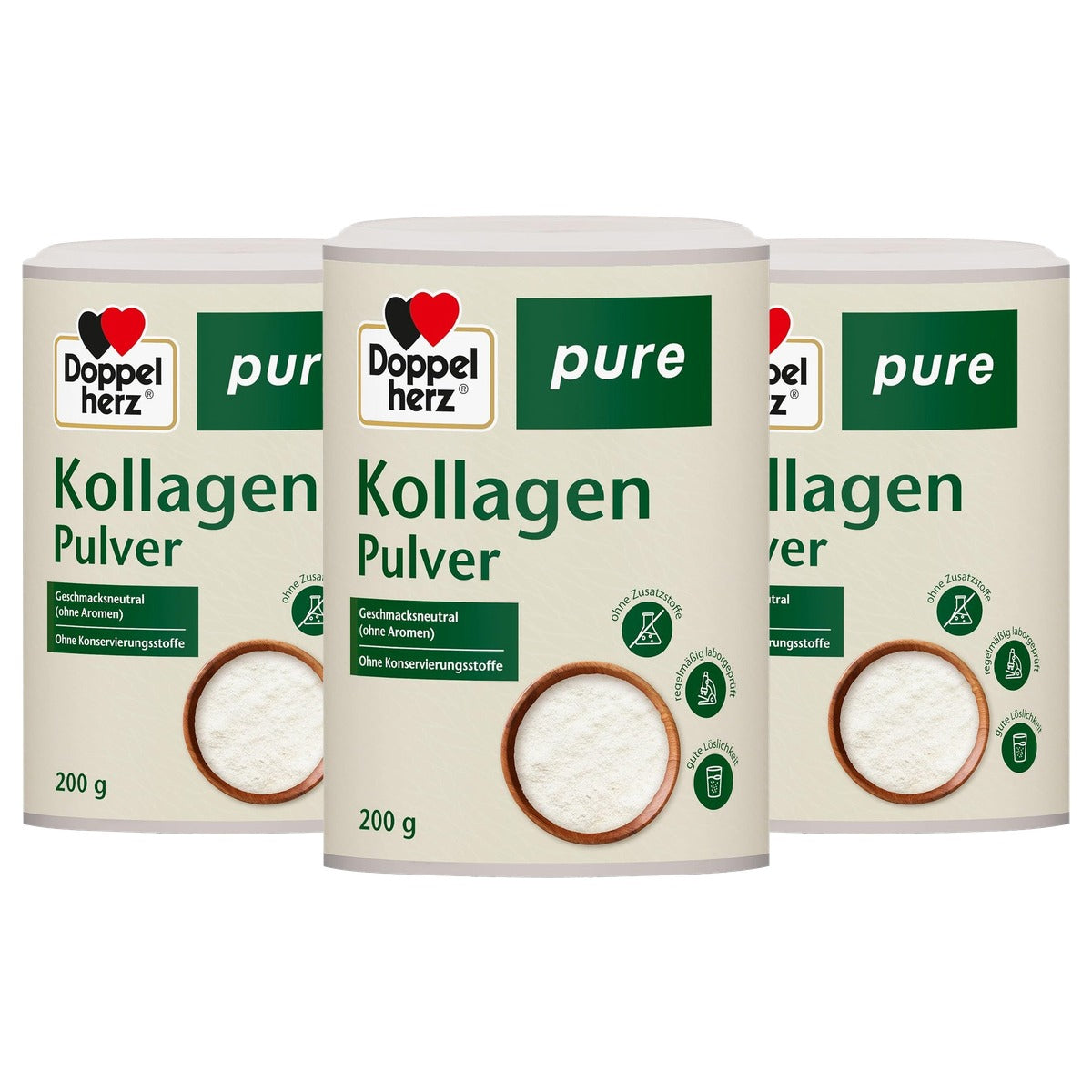 Doppelherz Zuiver Collageenpoeder 200 g - 3-pack