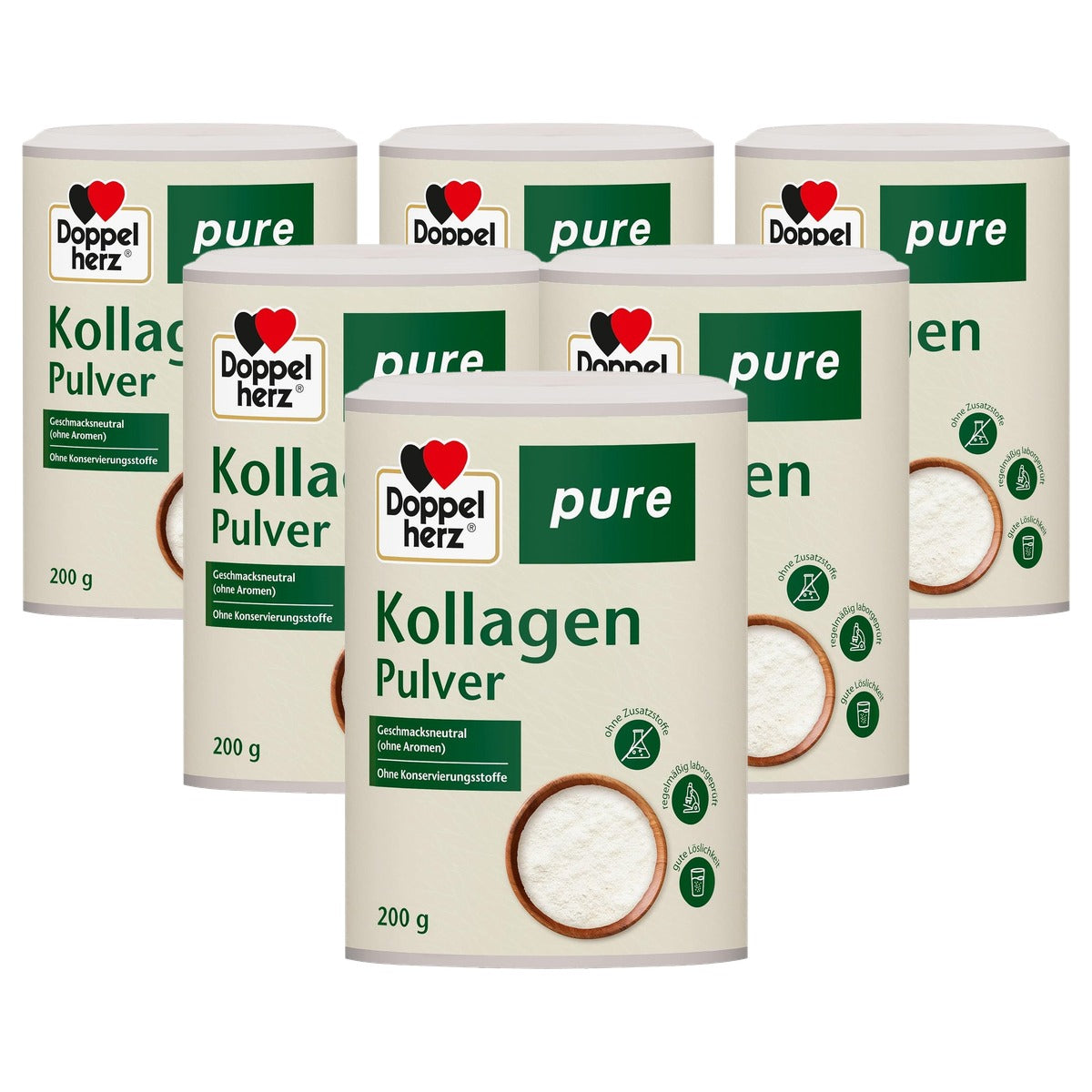 Doppelherz Zuiver Collageenpoeder 200 g - 6-pack