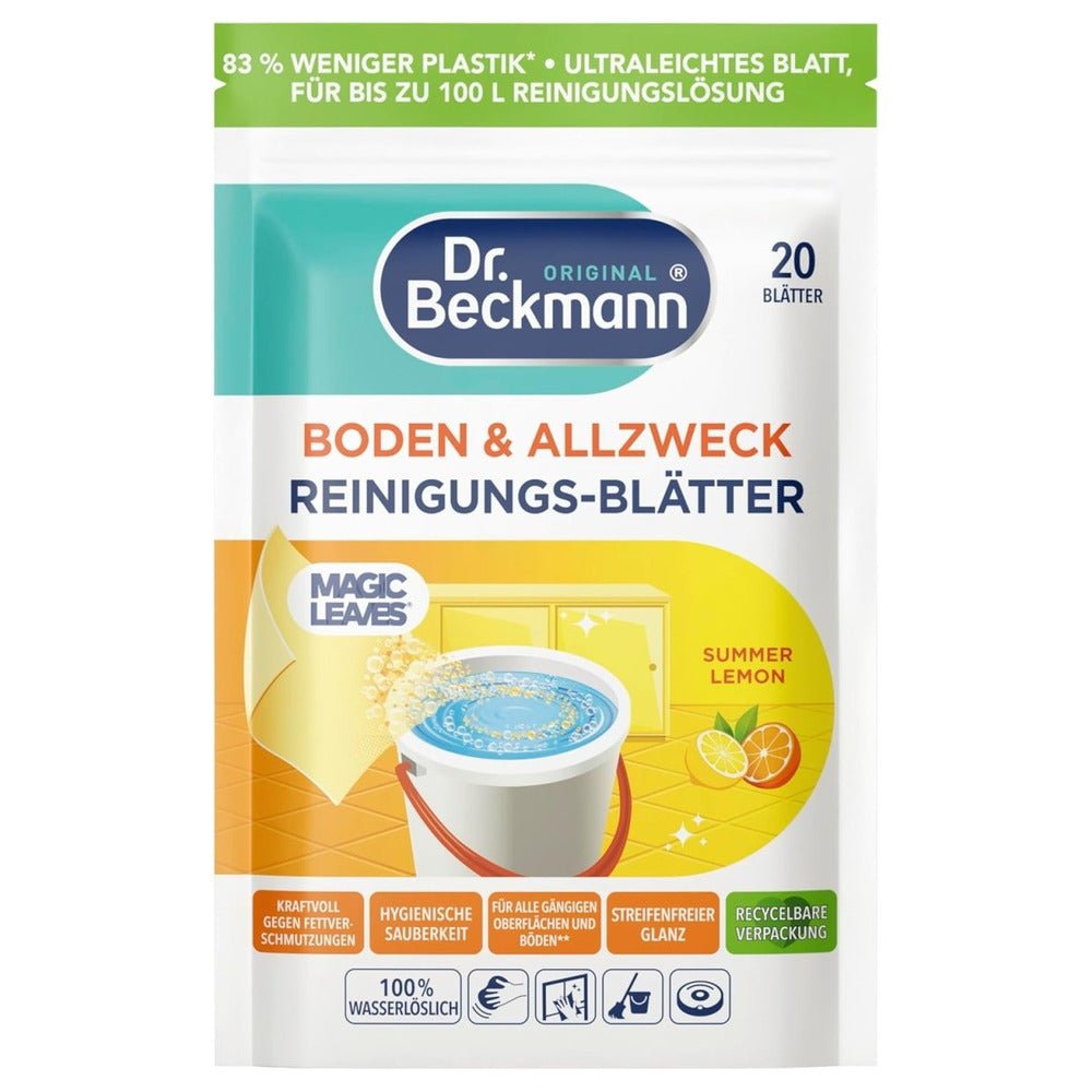Dr. Beckmann Allesreiniger Magic Leaves Summer Lemon 20 vellen door Huishoudvoordeel nu bij Huishoudvoordeel