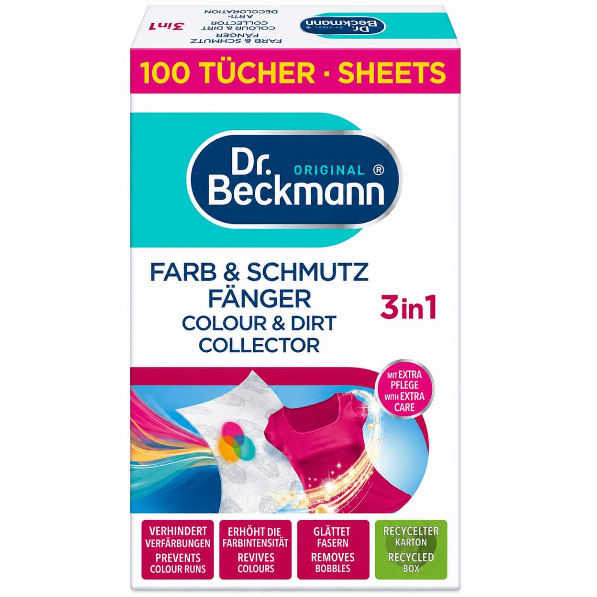 Dr. Beckmann Color Catcher Advanced Kleurvanger Doekjes 100 stuks door Huishoudvoordeel nu bij Huishoudvoordeel