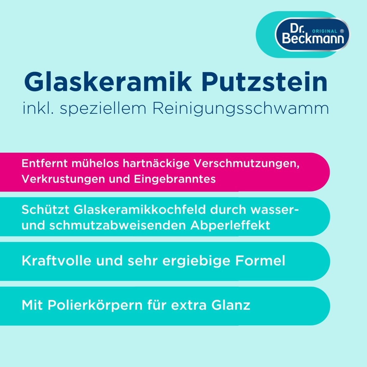 Dr. Beckmann Kookplaat Reiniger Glaskeramiek Reinigingssteen 250 g door Huishoudvoordeel nu bij Huishoudvoordeel