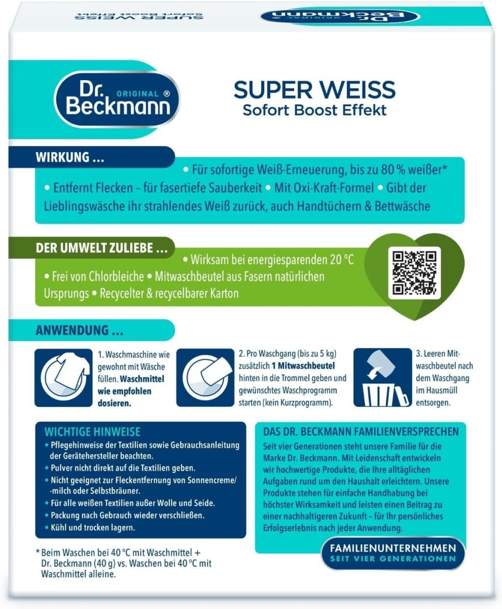 Dr. Beckmann Super Wit Witte Was Witmaker 2 x 40 g door Huishoudvoordeel nu bij Huishoudvoordeel