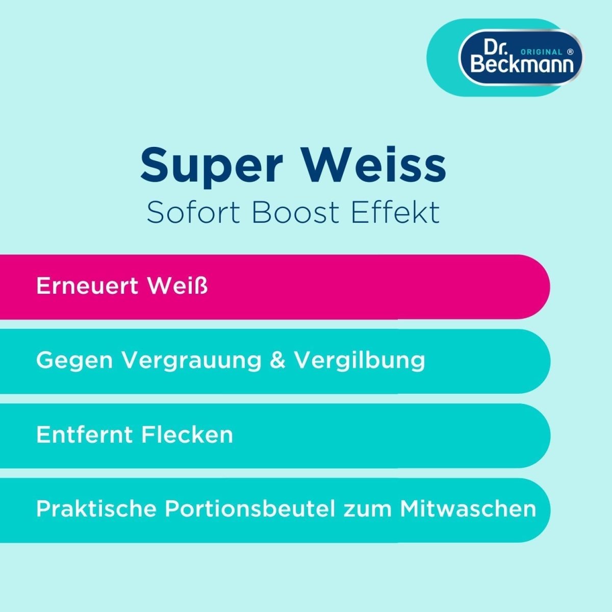 Dr. Beckmann Super Wit Witte Was Witmaker 2 x 40 g door Huishoudvoordeel nu bij Huishoudvoordeel