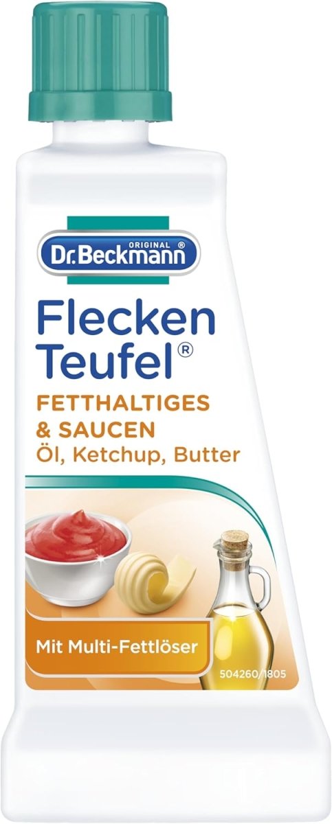 Dr. Beckmann Vlekkenduivel Spijsvet & Sauzen Vlekkenverwijderaar 50 ml door Huishoudvoordeel nu bij Huishoudvoordeel