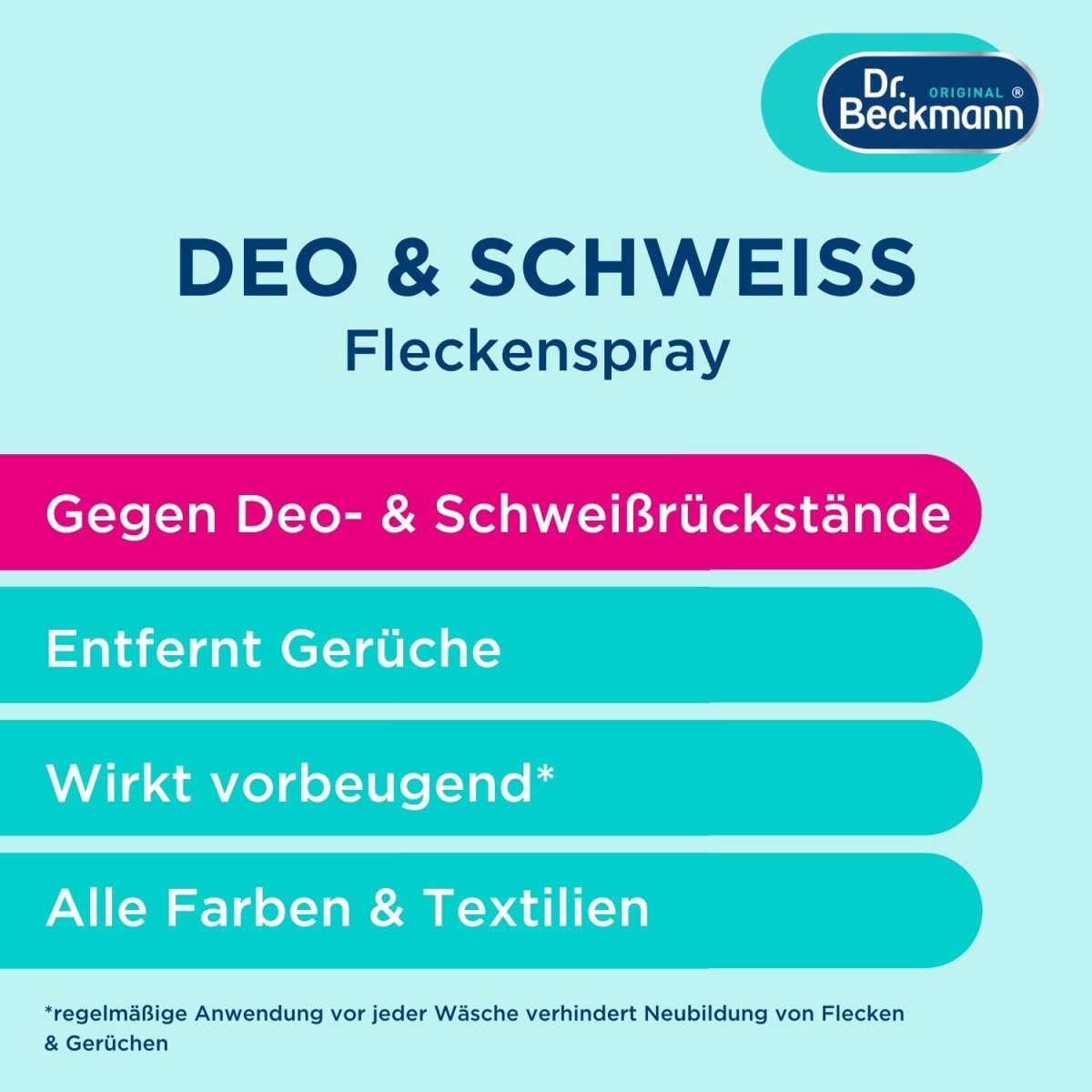Dr. Beckmann Vlekkenverwijderaar Spray Deo & Zweet 250 ml door Huishoudvoordeel nu bij Huishoudvoordeel