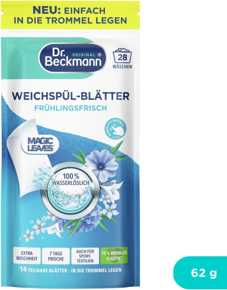 Dr. Beckmann Wasverzachterdoekjes Lentefris 14 vellen door Huishoudvoordeel nu bij Huishoudvoordeel