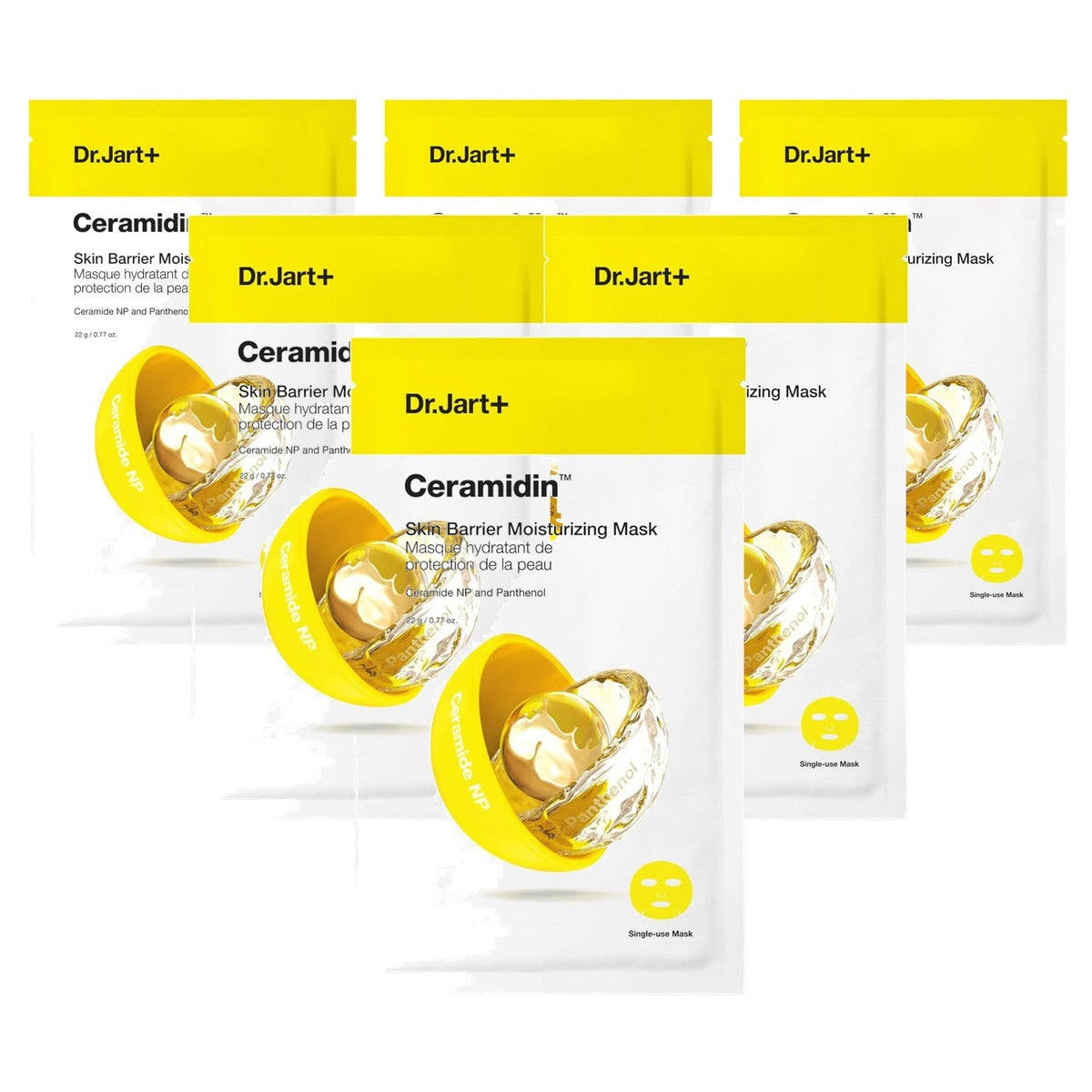 Dr. Jart+ Ceramidin Huidbarrière Hydraterend Gezichtsmasker - 6-pack
