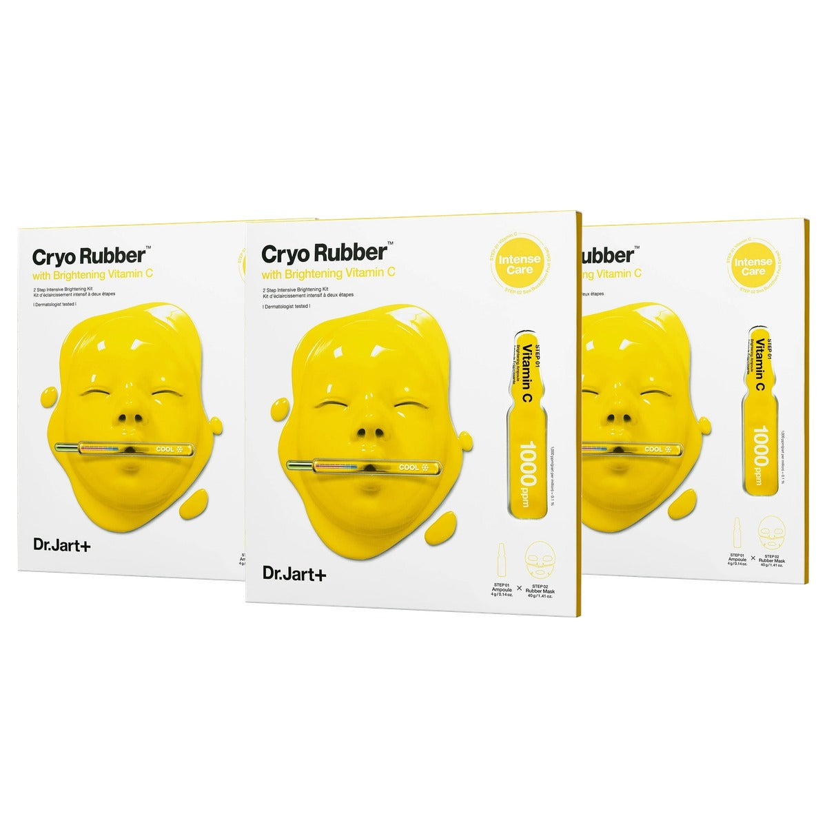 Dr. Jart+ Cryo Rubber Vitamine C Oplichtend Gezichtsmasker - 3-pack