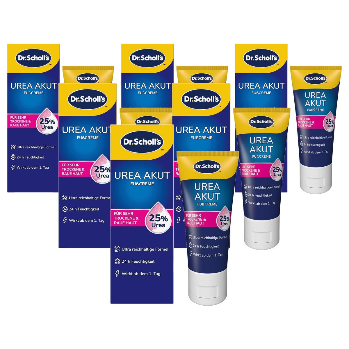 Dr. Scholl's 25% ureum acute voetcrème 6 x 60 ml - Voordeelverpakking