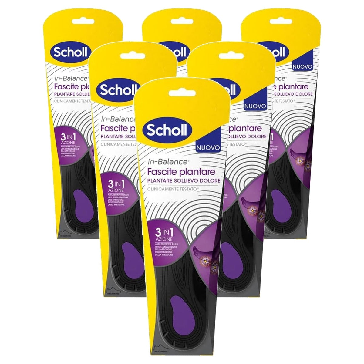 Dr. Scholl's In-Balance Voetbed L (42,5-45), 1 paar - 6-pack