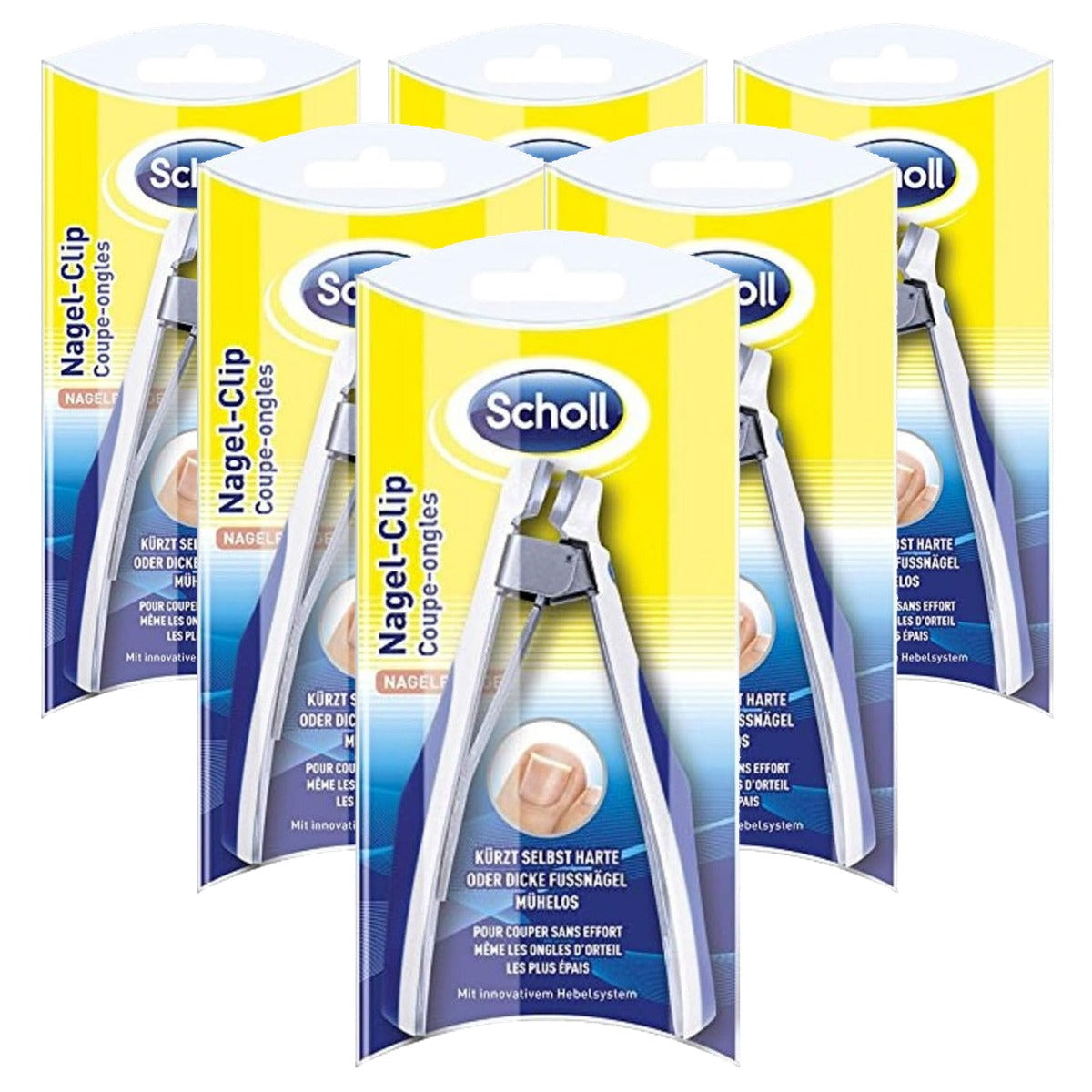 Dr. Scholl's Nagelclip voetnagelknipper - 6-pack