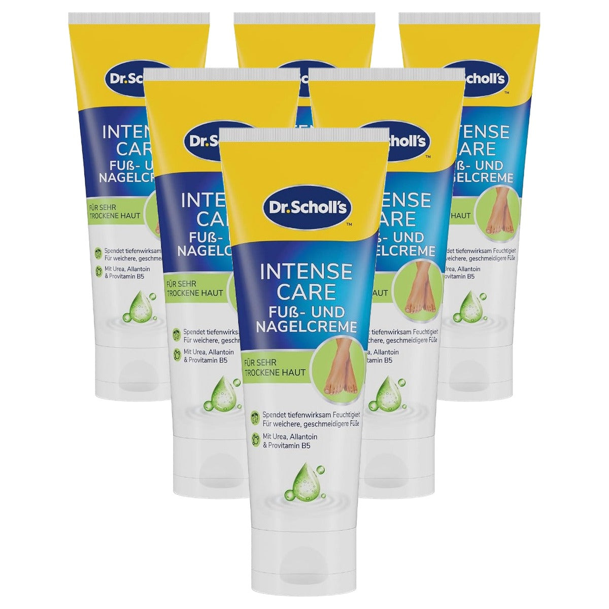 Dr. Scholl's Rijke Voet- en Nagelcrème 6 x 75 ml - Voordeelverpakking