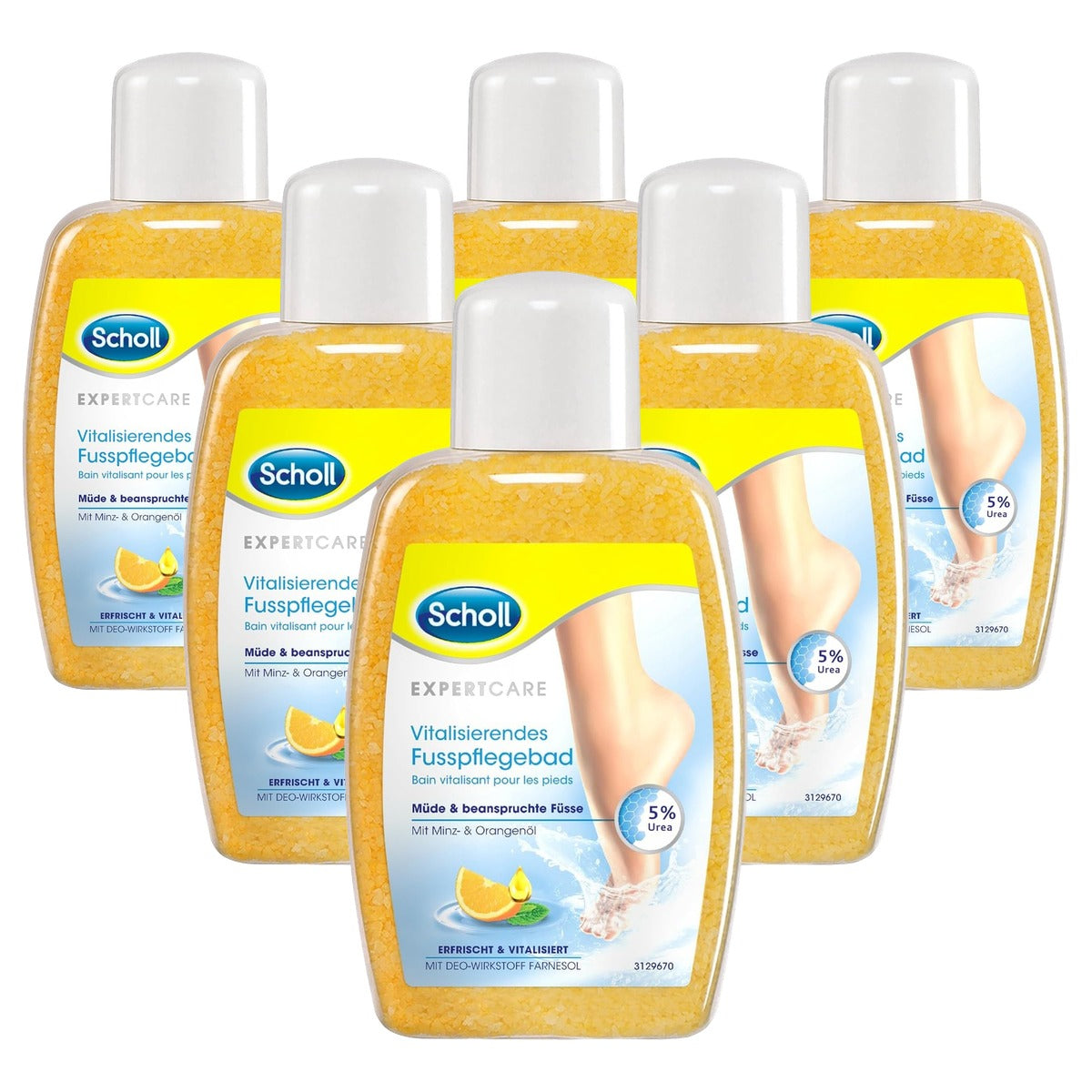 Dr. Scholl's Vitaliserend Voetbad 6 x 275 g - Voordeelverpakking
