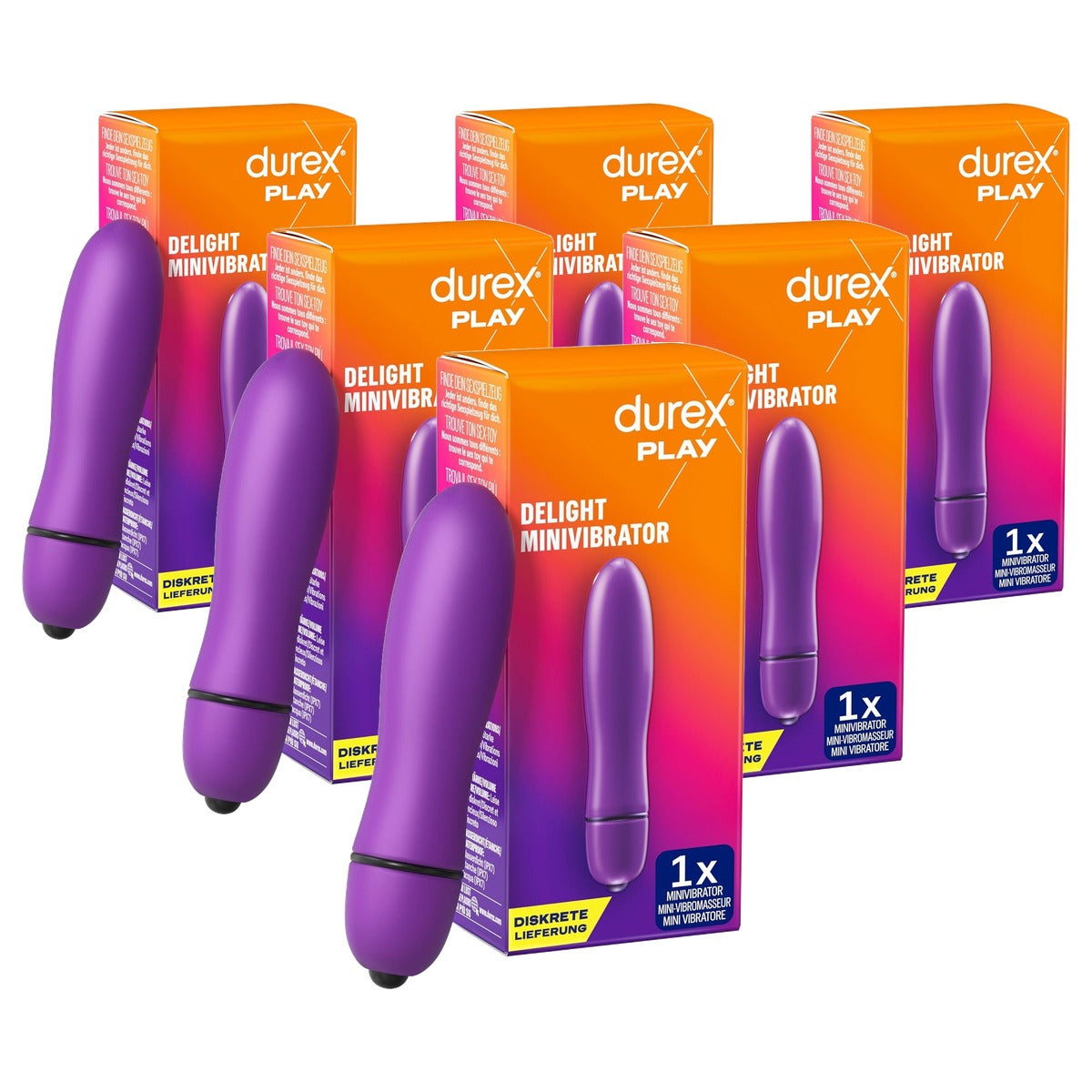 Durex Intense Delight Mini-Vibrator 6 x 1 stuk - Voordeelverpakking