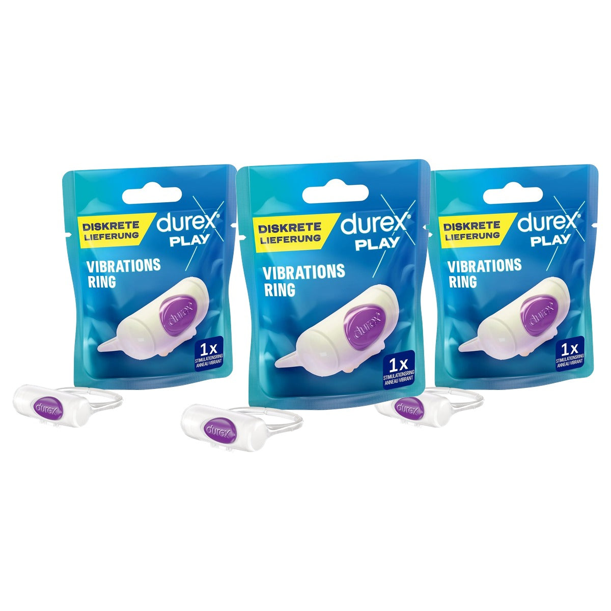 Durex Intense Vibrations penisring 3 x 1 stuks - Voordeelverpakking