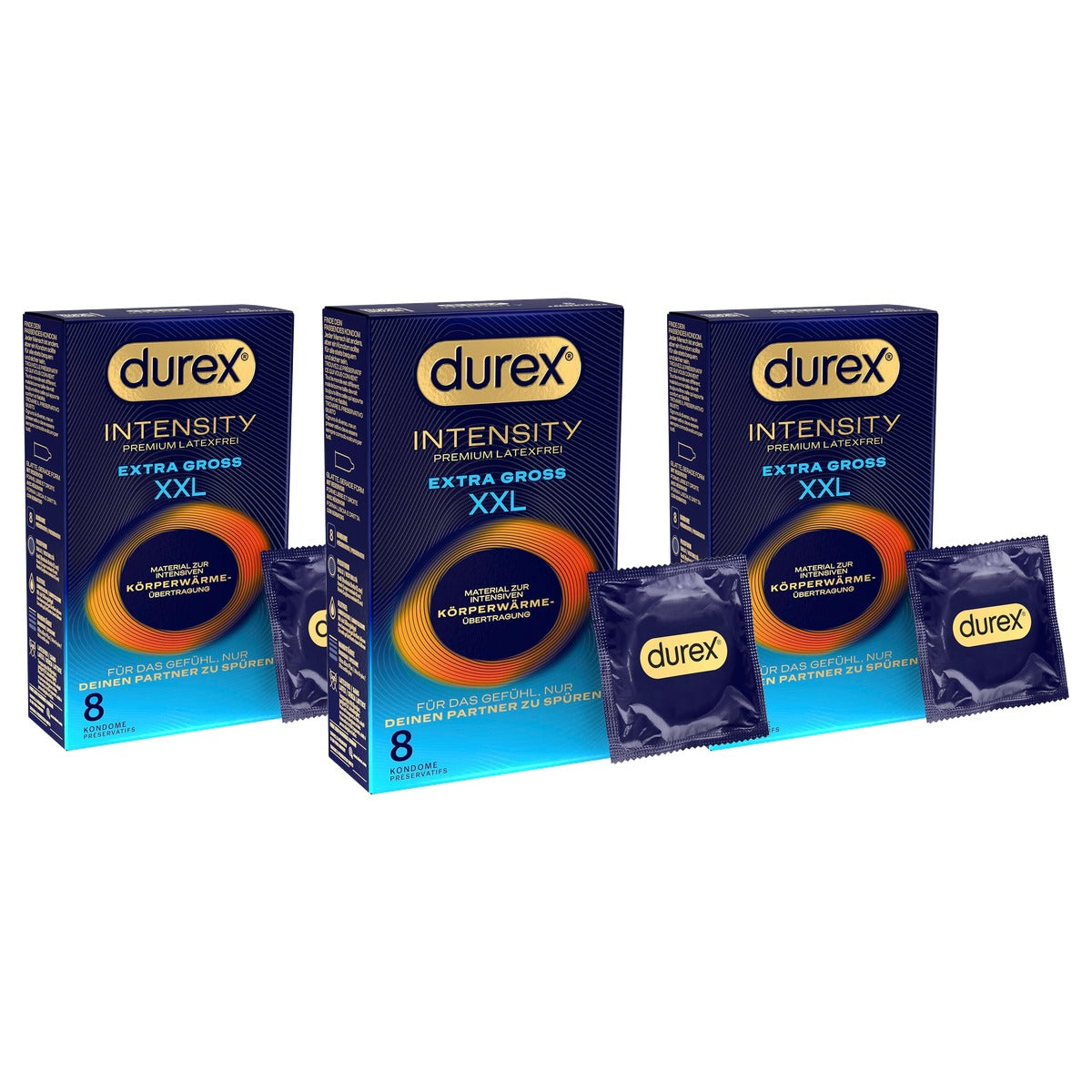 Durex Intensity XXL condooms extra groot ultradun 3 x 8 stuks - Voordeelverpakking