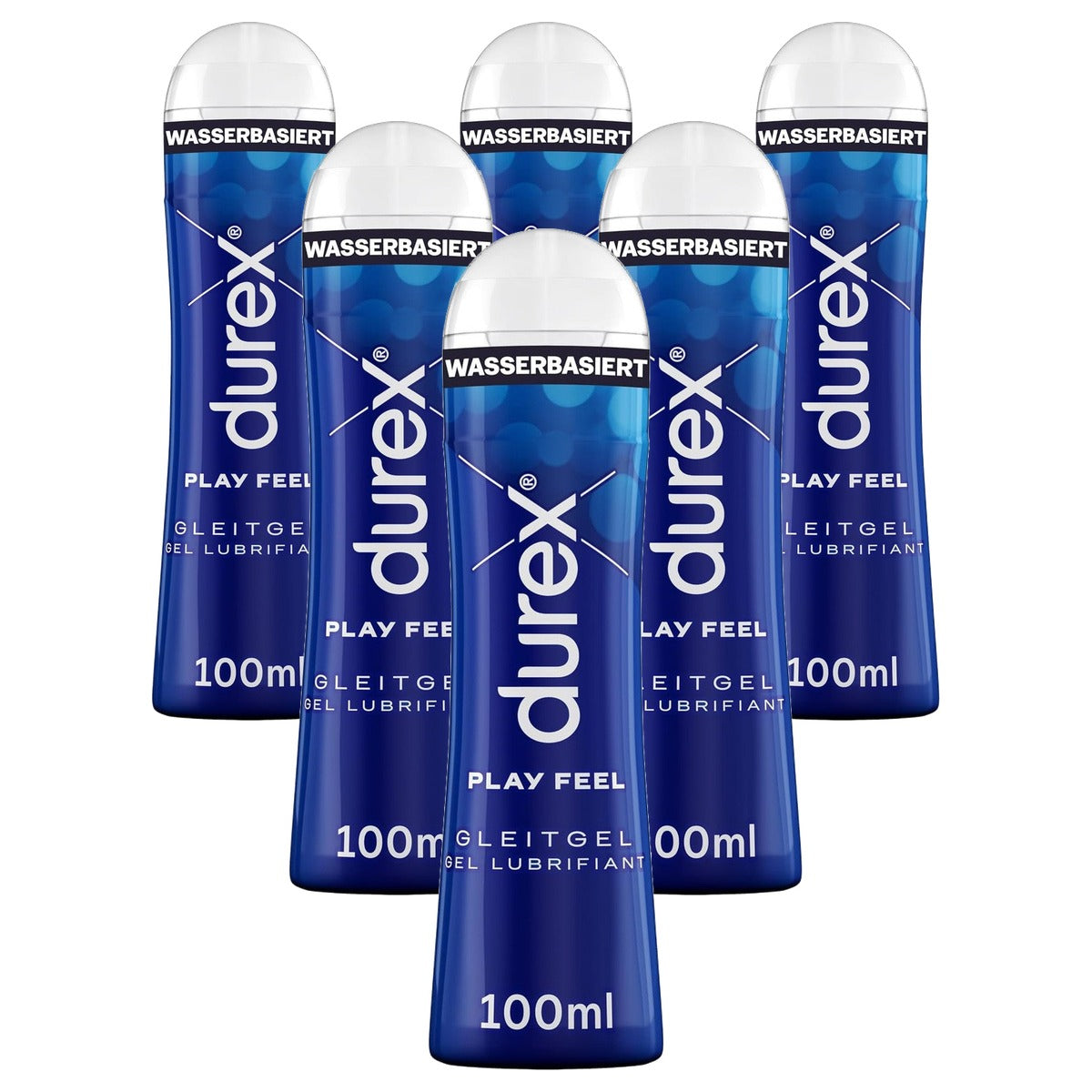 Durex Play Feel glijmiddel op waterbasis 6 x 100 ml - Voordeelverpakking