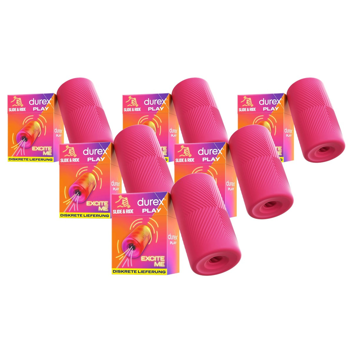 Durex Slide & Ride Masturbatiehoes 6 x 1 stuk - Voordeelverpakking