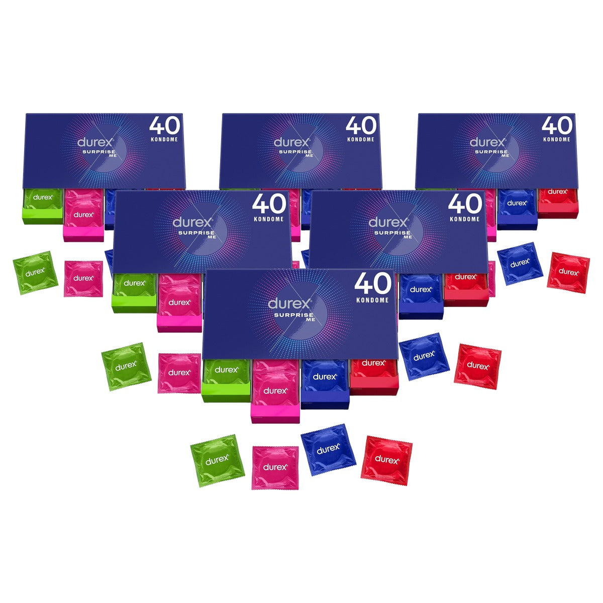 Durex Surprise Me condooms 6 x 40 stuks - Voordeelverpakking