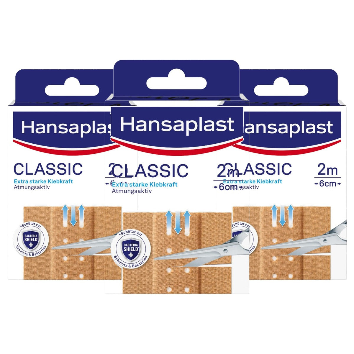 Elastoplast Classic pleister 2 m x 6 cm - 3-pack