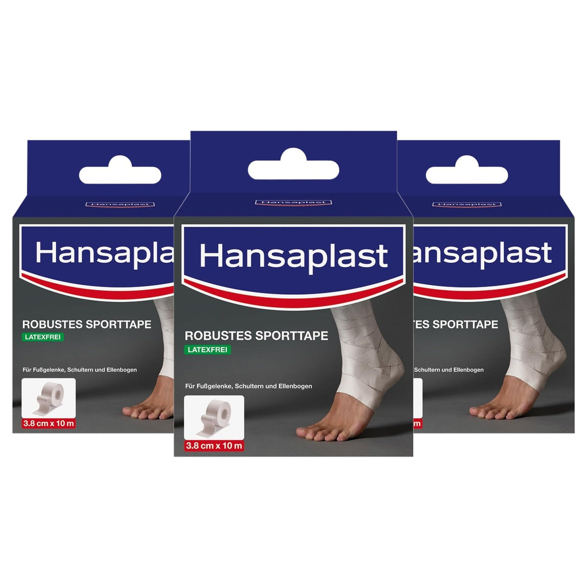 Elastoplast Hansaplast Robuuste sporttape 3,8 cm x 10 m - 3-pack
