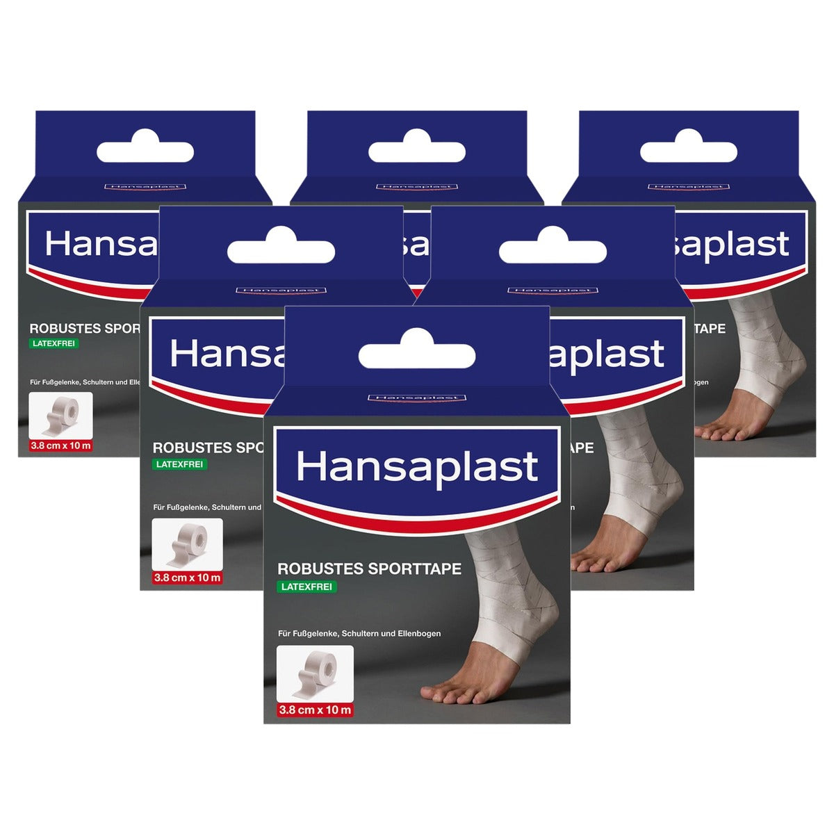 Elastoplast Hansaplast Robuuste sporttape 3,8 cm x 10 m - 6-pack