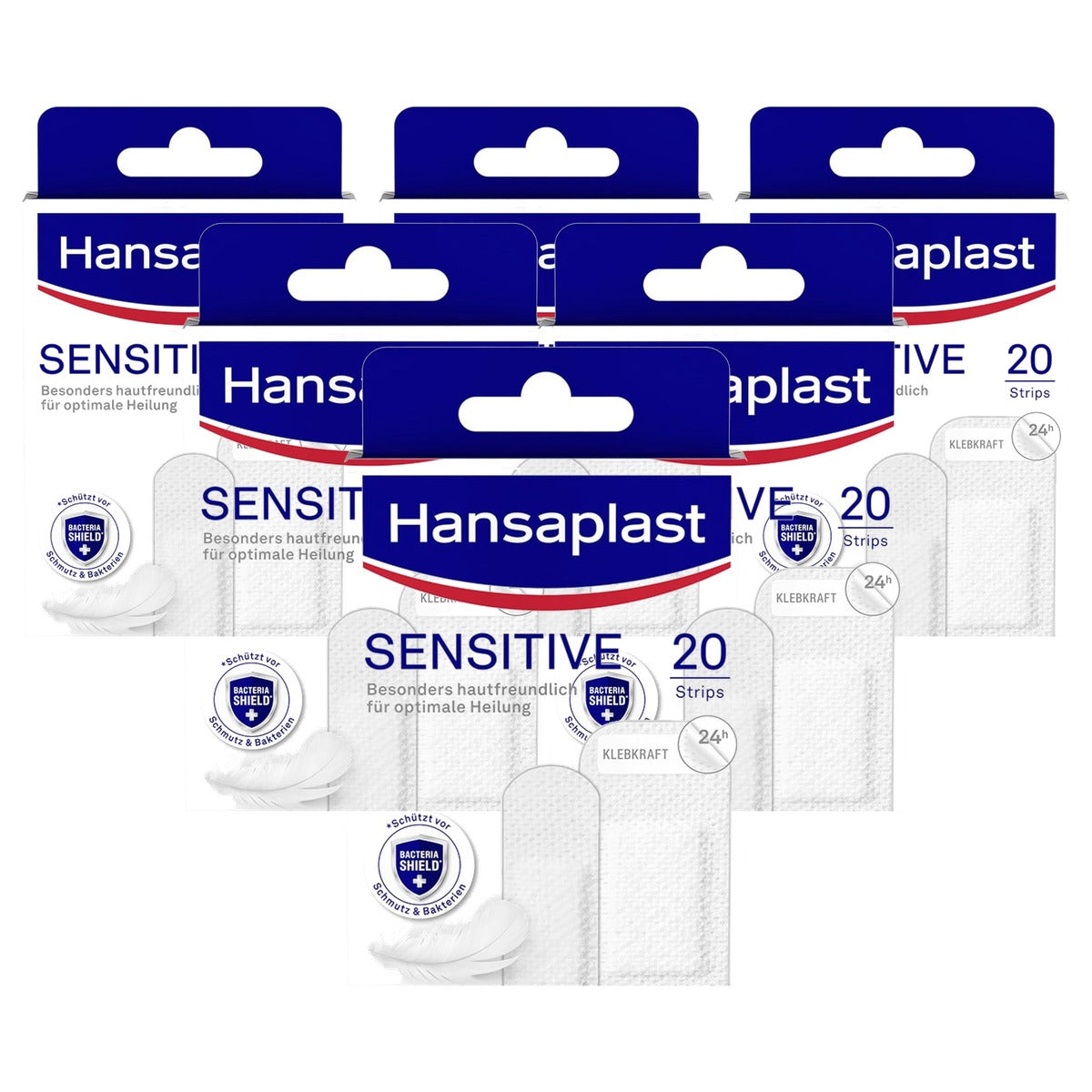 Elastoplast Hansaplast Sensitive pleisters 20 strips - 6-pack