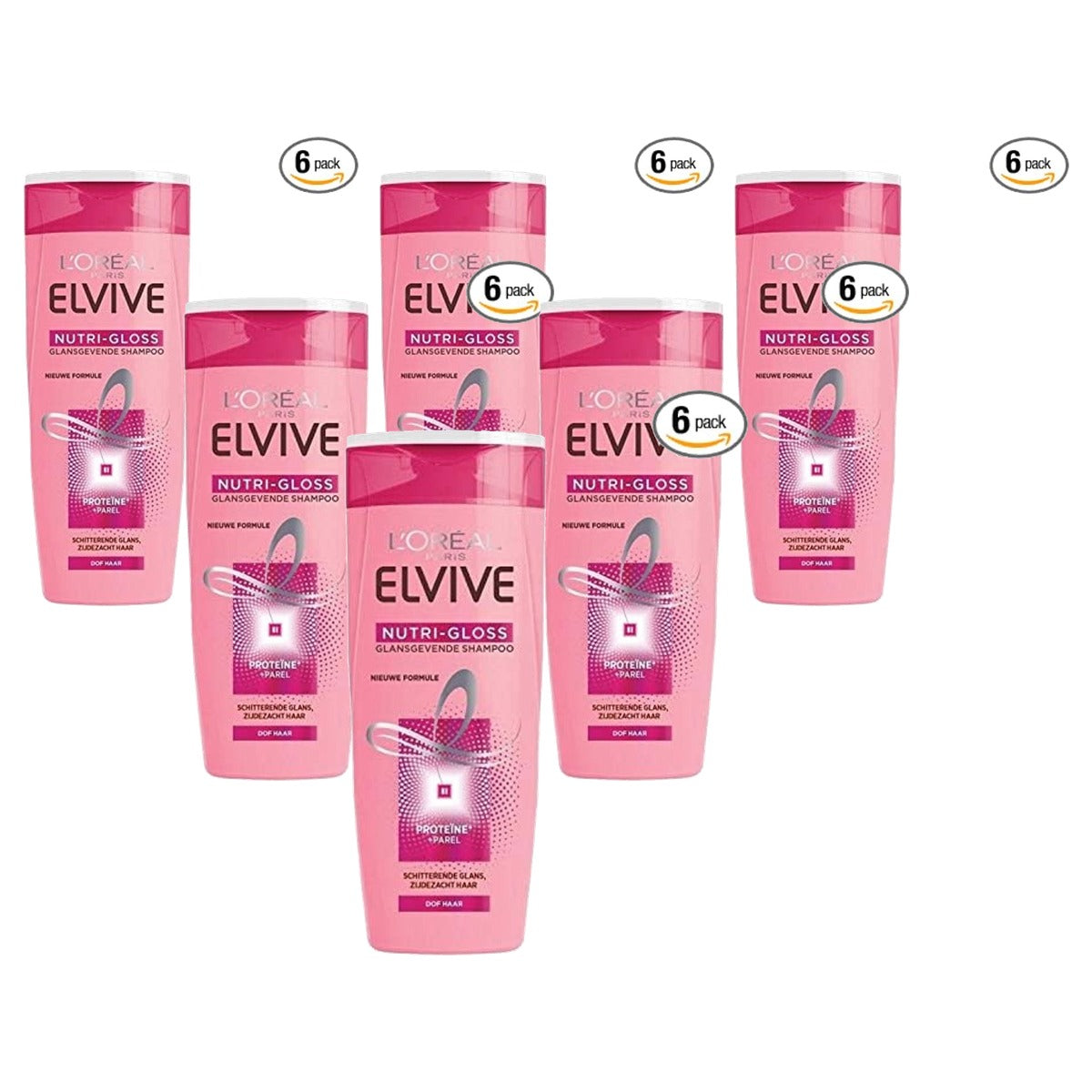 Elvive Nutri Gloss Glanzende Shampoo 6 x 250 ml