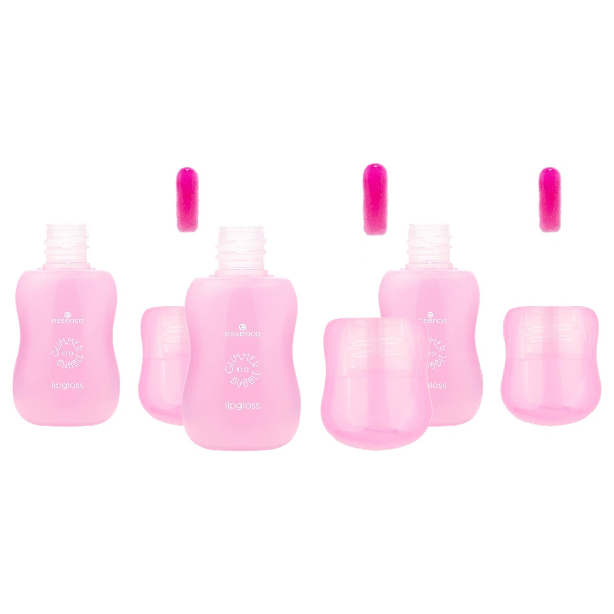 essence Glimmer in a Bubble lipgloss nr. 01 roze 3,5 ml - 3-pack