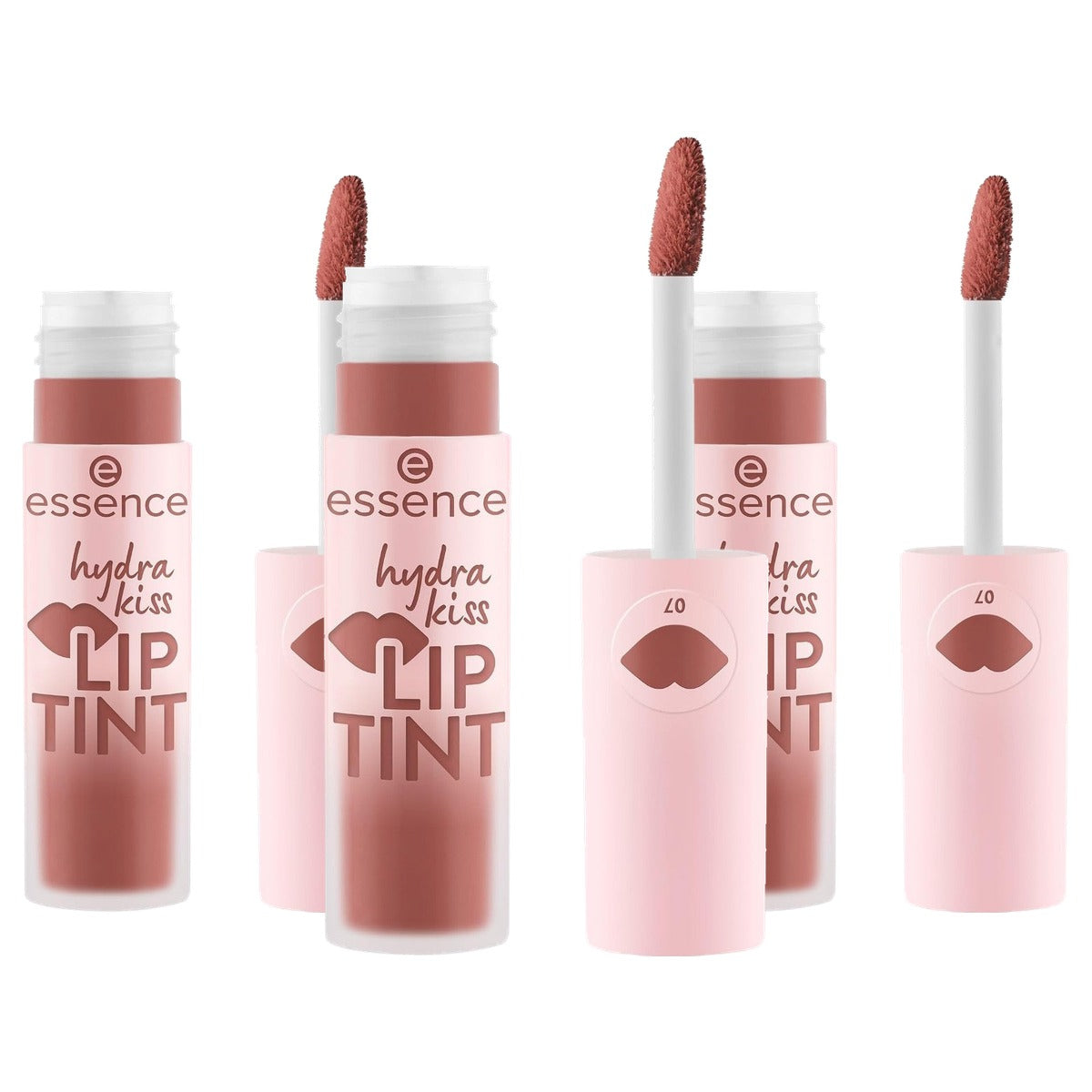 essence Hydra Kiss lip tint lippenstift nr. 07 rood - 3-pack