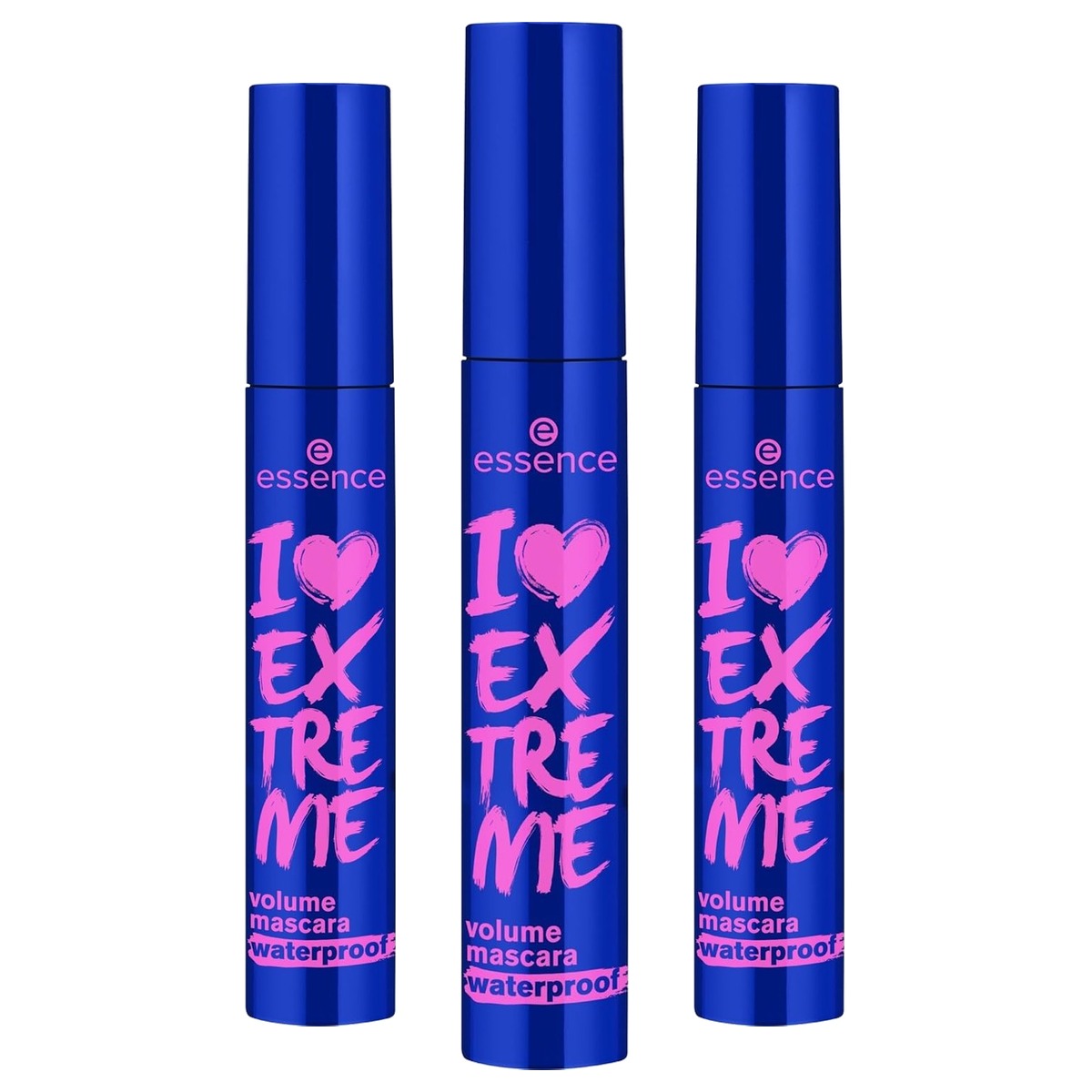 essence I Love Extreme volume mascara waterproof zwart - 3-pack