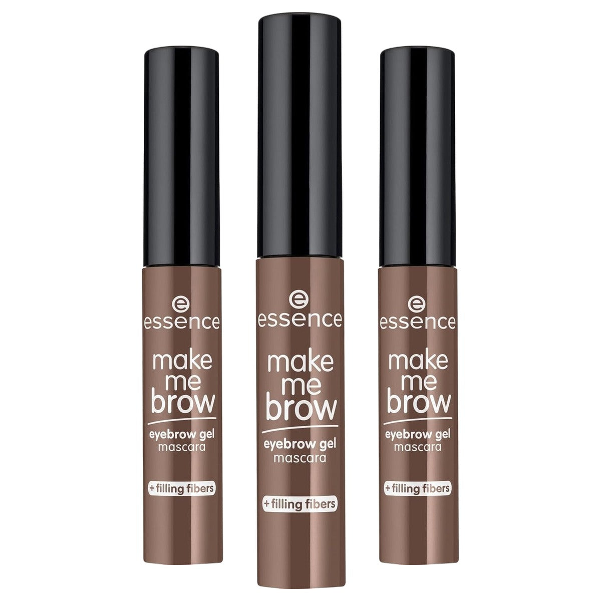 essence make me brow eyebrow gel mascara nr. 02 bruin 3,8 ml - 3-pack