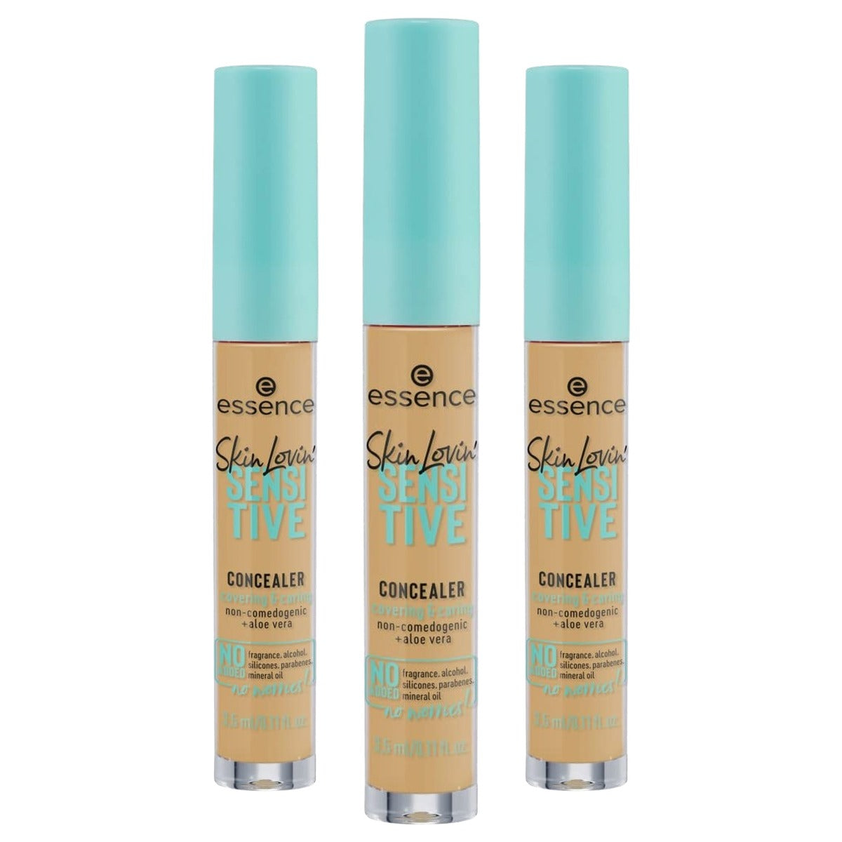 essence Skin Lovin' Sensitive concealer nr. 25 medium olijf 3,5 ml - 3-pack