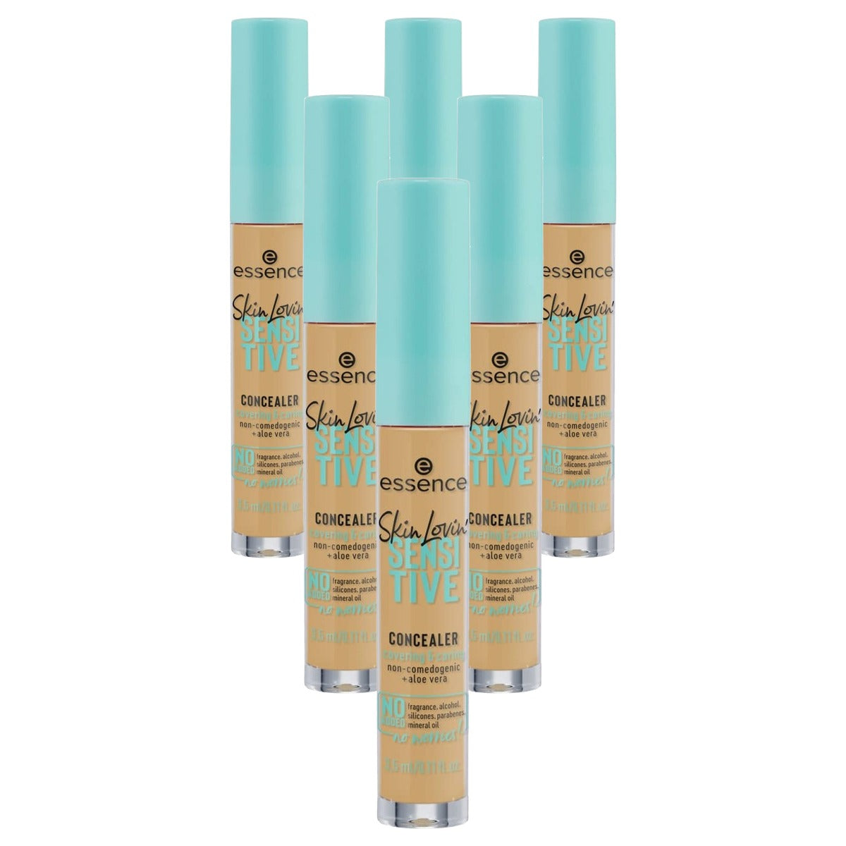 essence Skin Lovin' Sensitive concealer nr. 25 medium olijf 3,5 ml - 6-pack