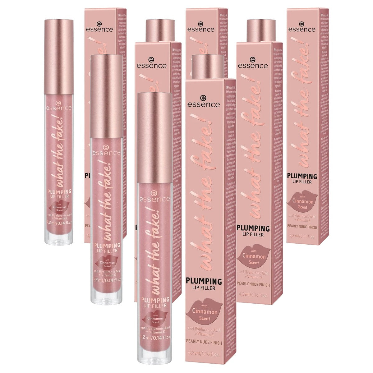 essence what the fake plumping lip filler lipgloss nr. 02 nude - 6-pack
