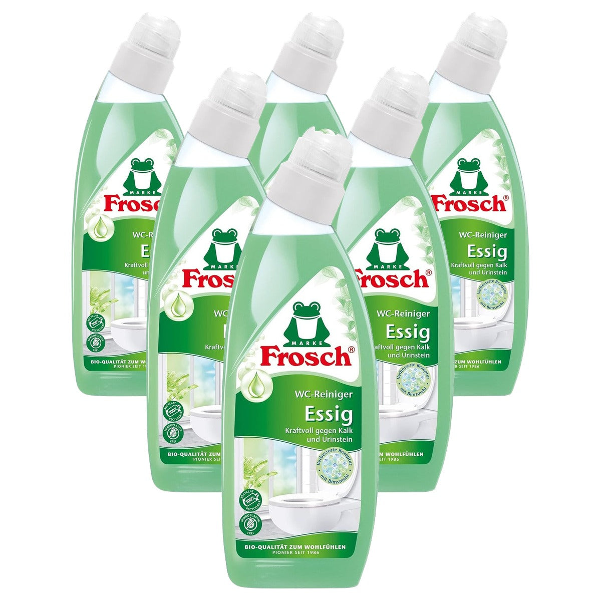 FROSCH Azijn Wc-reiniger 6 x 750 ml - Voordeelverpakking