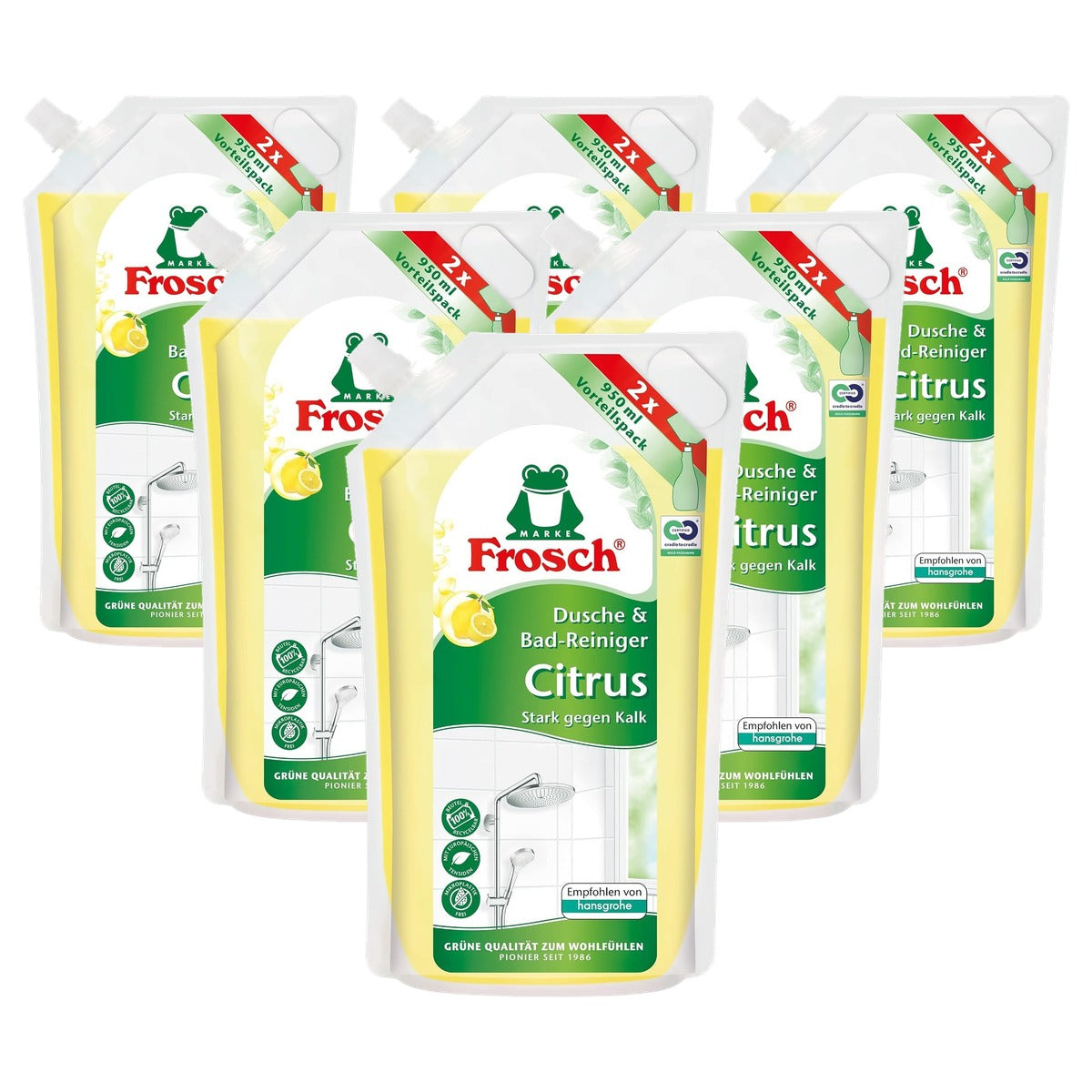 FROSCH Douche & Bad Cleaner Citrus 6 x 950 ml - Voordeelverpakking