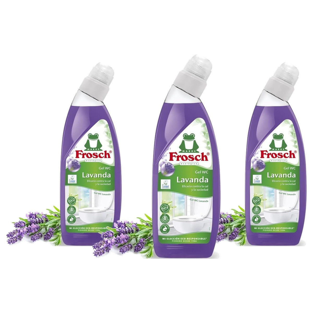 Frosch Ecologische WC-gel Lavendel 3 x 750 ml - Voordeelverpakking