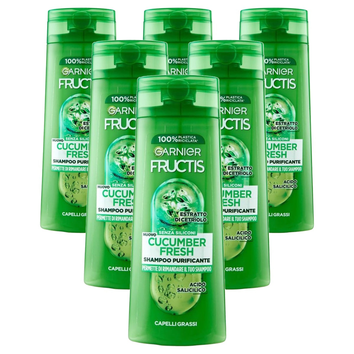 Garnier Fructis Cucumber Fresh Shampoo 250 ml - 6 stuks
