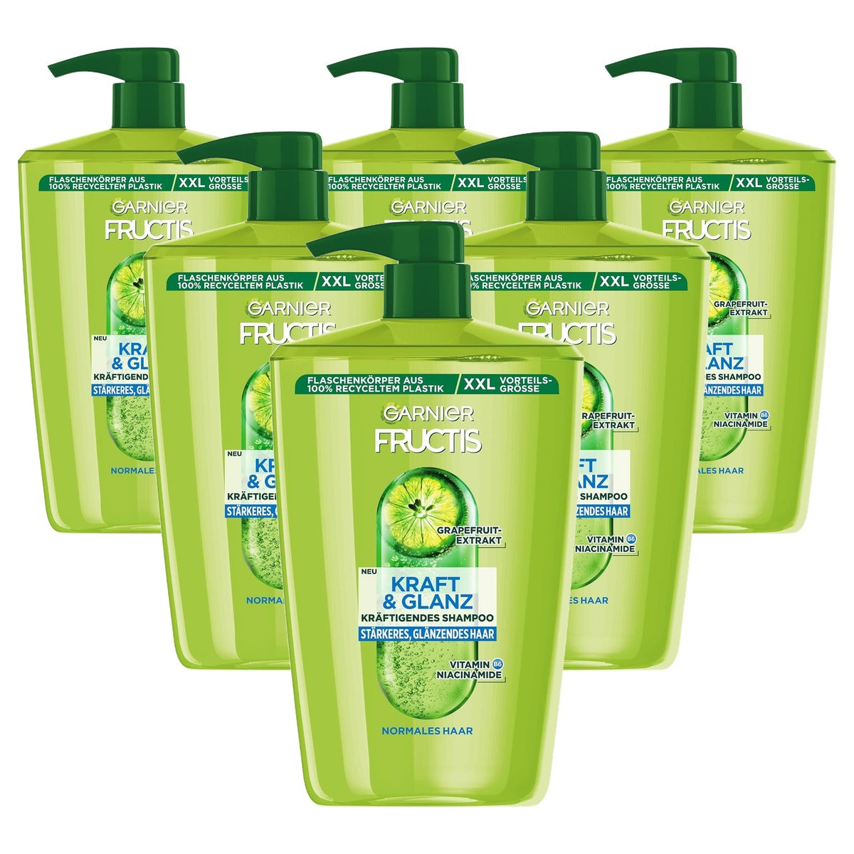 Garnier Fructis Kracht en Glans Shampoo XXL 1000 ml - 6 stuks