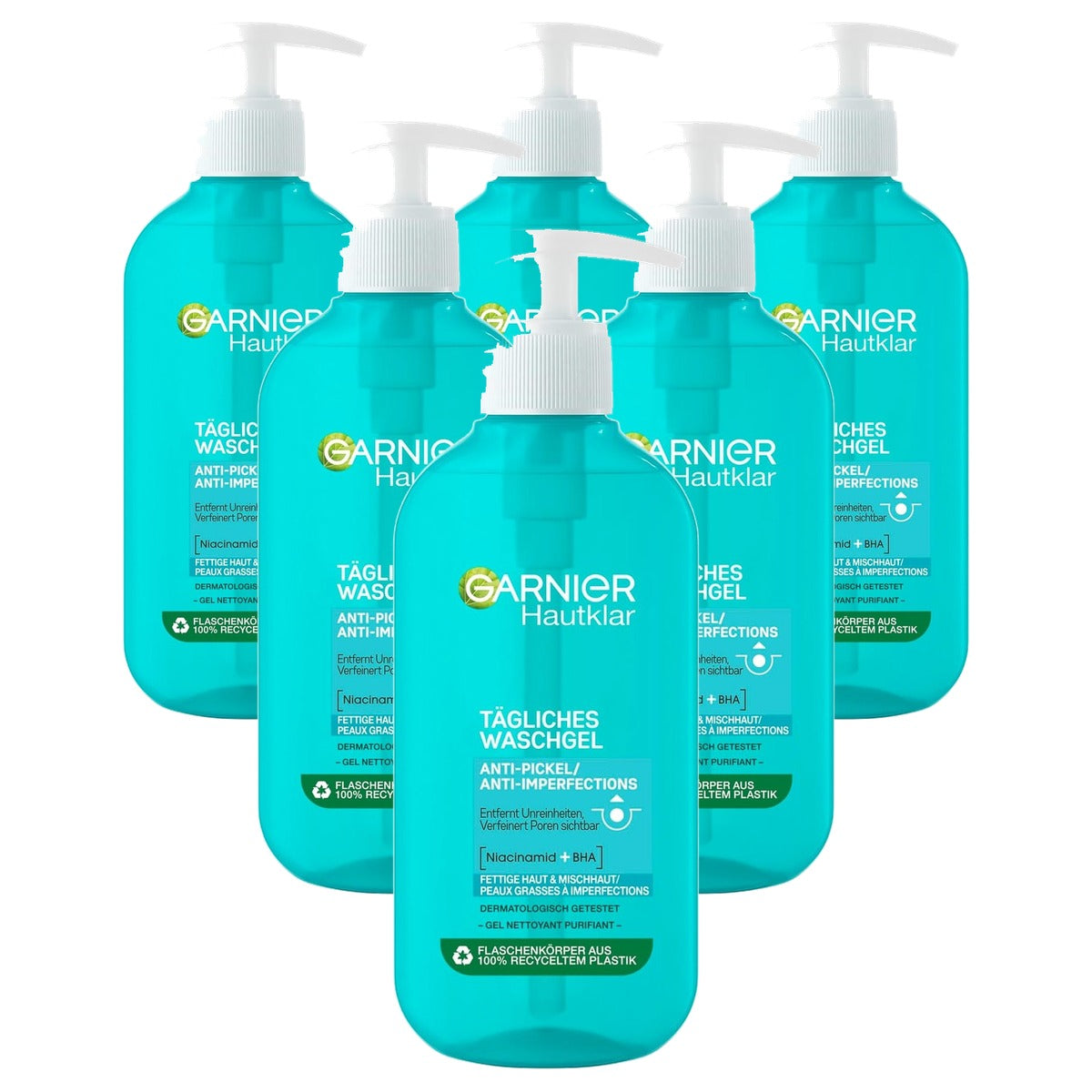 Garnier Hautklar anti-puistjes reinigende gel verpakking van 1 - 6-pack