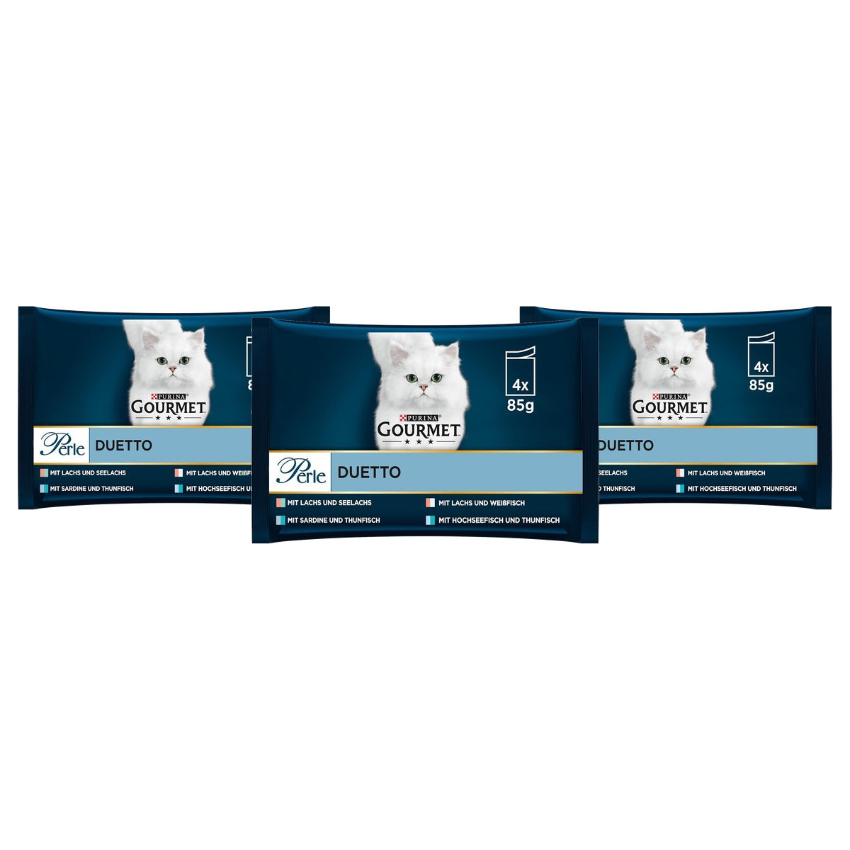 Gourmet Parel natvoer kattenvoer vismix 48 x 85 g - 3-pack
