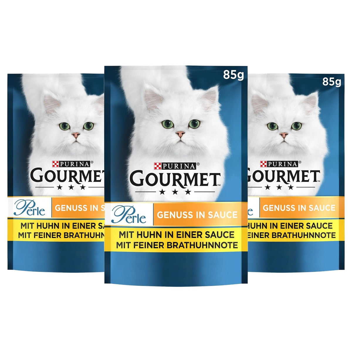 Gourmet Perle Genuss in saus natvoer kattenvoer kip 26 x 85 g - 3-pack