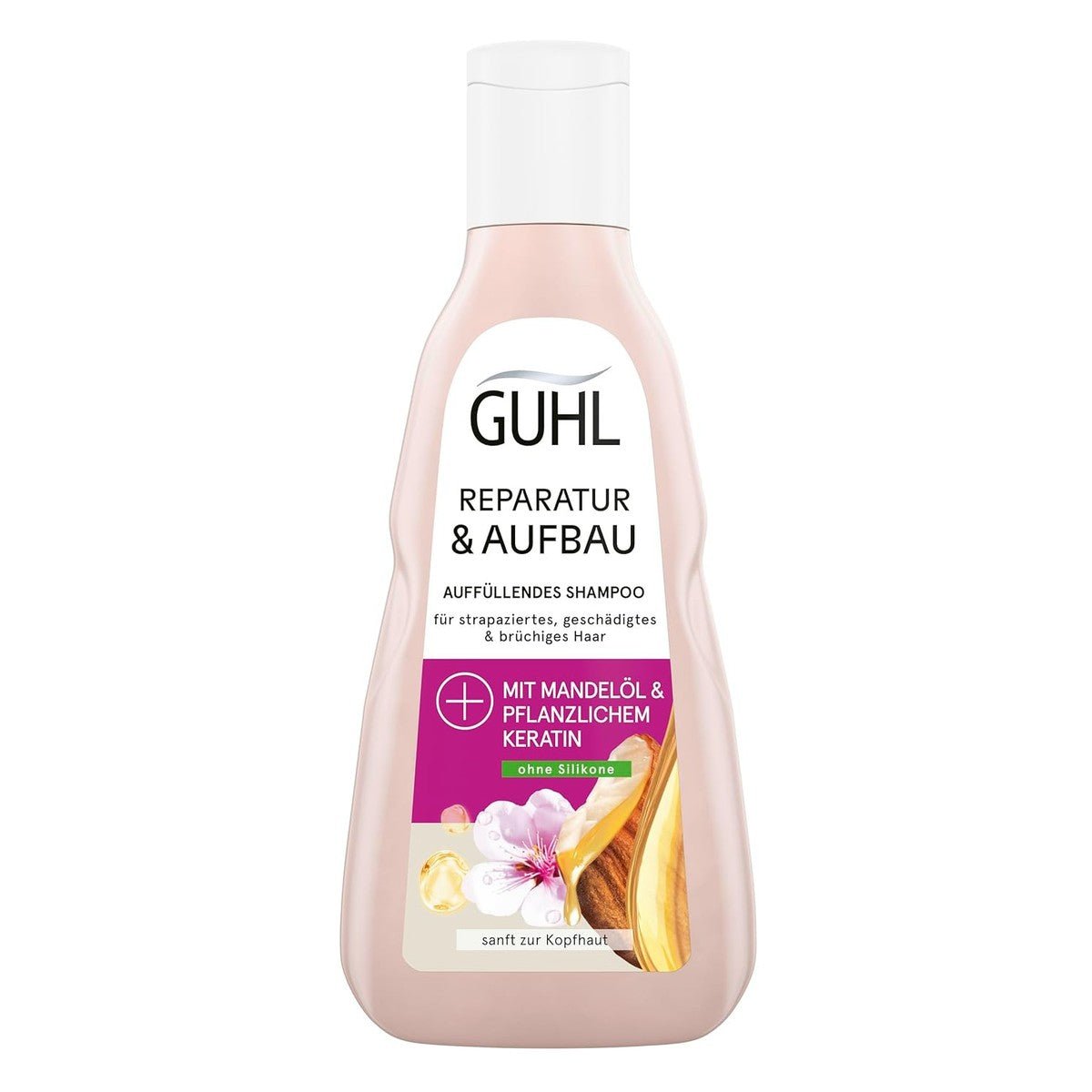 Guhl Diepe opbouw shampoo – inhoud: 250 ml – reparatie voor beschadigd haar – haartype: veelzijdig beschadigd, beschadigd – regenereert de haarvezel – dermatologisch getest door Guhl nu bij Huishoudvoordeel