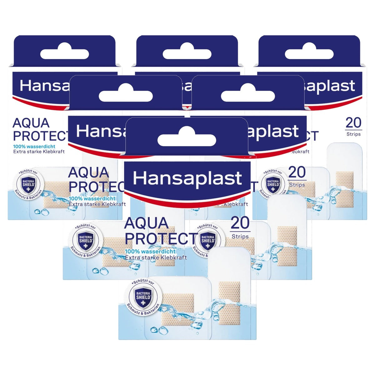 Hansaplast Aqua Protect waterdichte wondpleisters 20 strips - 6-pack