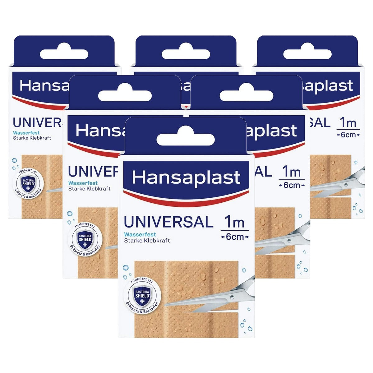 Hansaplast Universele pleister 1 m x 6 cm - 6-pack