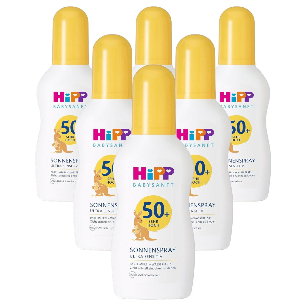 HiPP Babysanft Zonnespray LSF50+ Ultra Sensitiv 6 x 150 ml - Voordeelverpakking