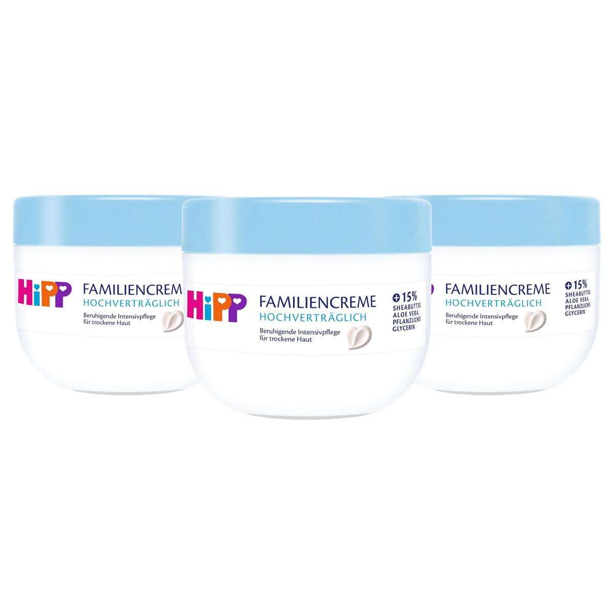 HiPP Zeer goed verdragen familiecrème 3 x 300 ml - Voordeelverpakking