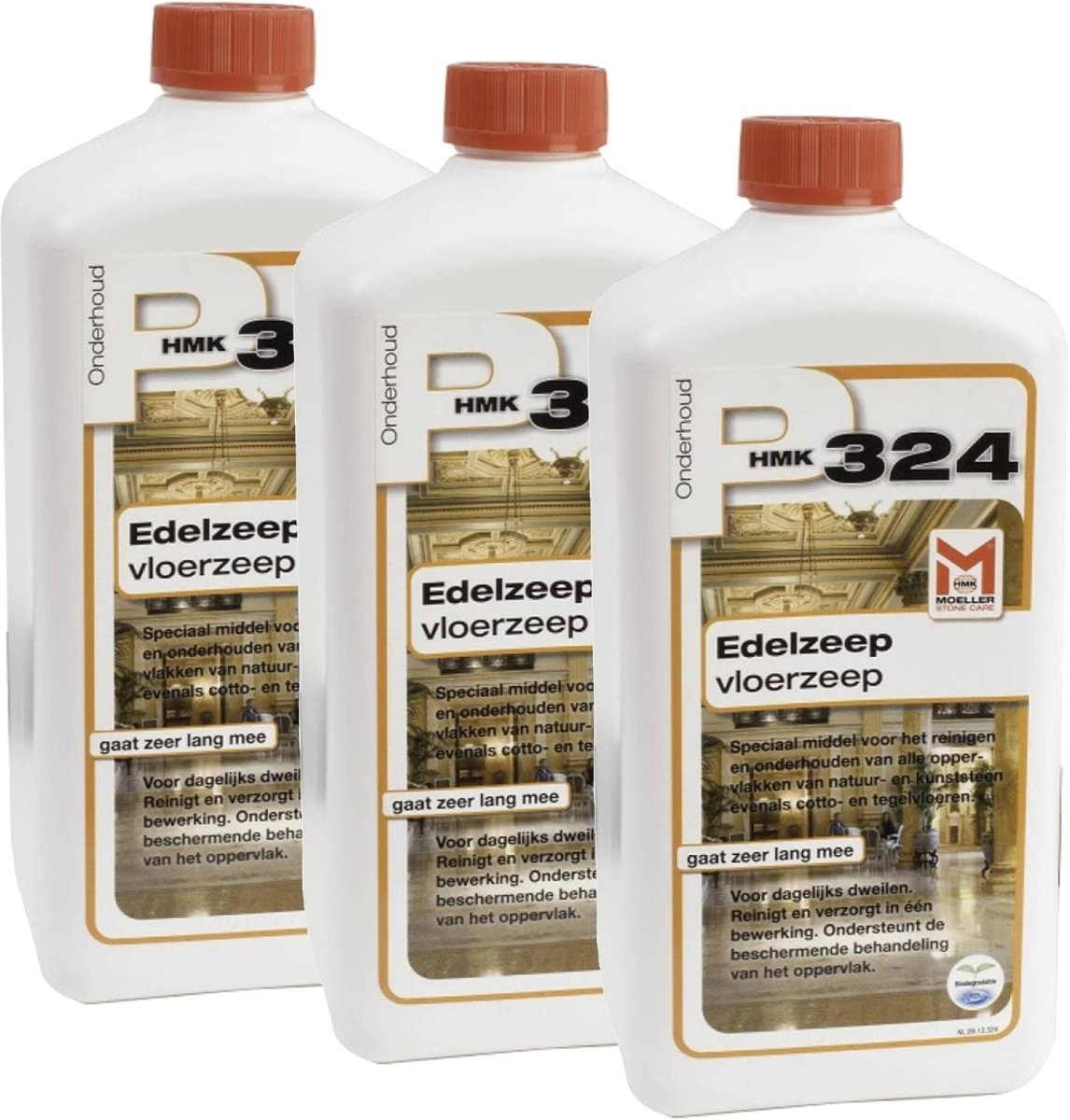 HMK P324 Vloeibare Edelzeep - 3 Stuks - Voordeelverpakking - voor Vloer