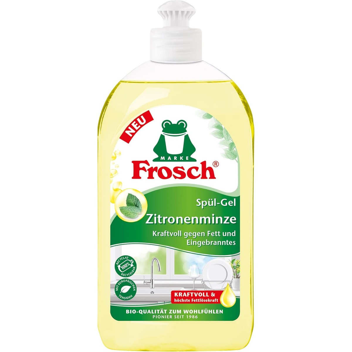 FROSCH Spoelgel Citroenmunt 500 ml – FROSCH
